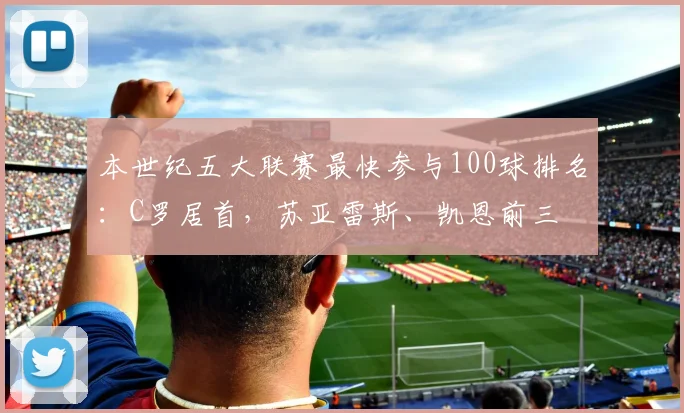 本世纪五大联赛最快参与100球排名：C罗居首，苏亚雷斯、凯恩前三